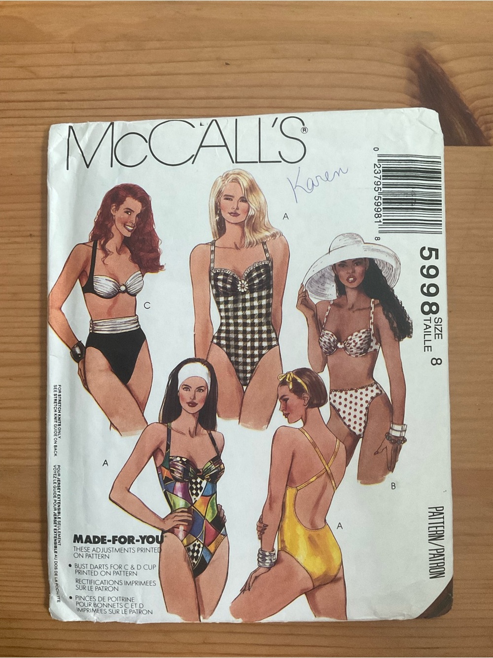 Women's Yellow Swimsuit Pattern - Vintage One-Piece & Bikini Styles
